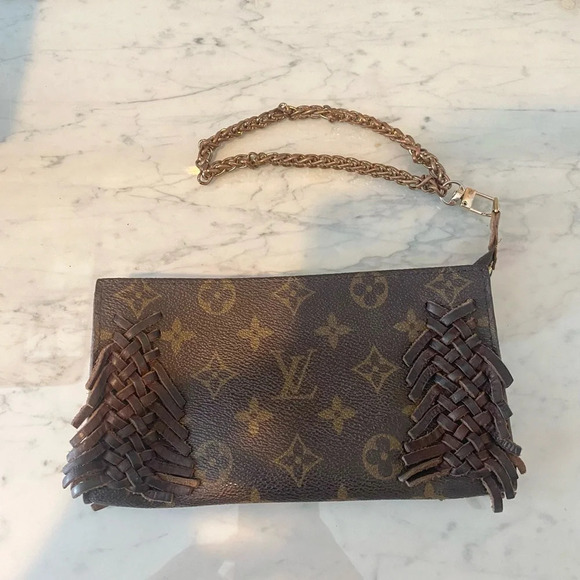 Louis Vuitton Fringe Reworked Wristlet VGUC - Picture 1 of 5